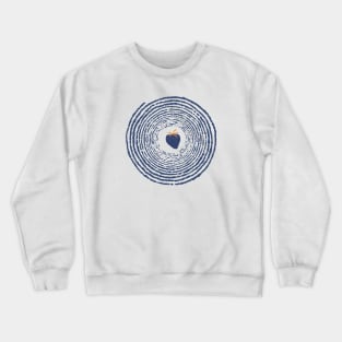 Blue Spiral with Strawberry Crewneck Sweatshirt